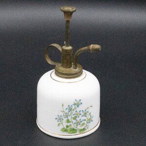 Vtg Takahashi Porcelain Brass Botanical Floral Plant Sprayer San Francisco Works